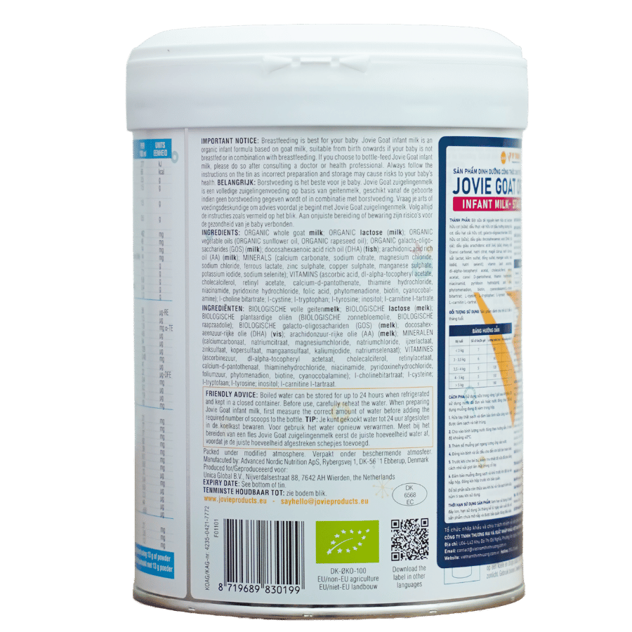 SỮA DÊ JOVIE ORGANIC SỐ 1 (0-6 THÁNG) - Ảnh 5
