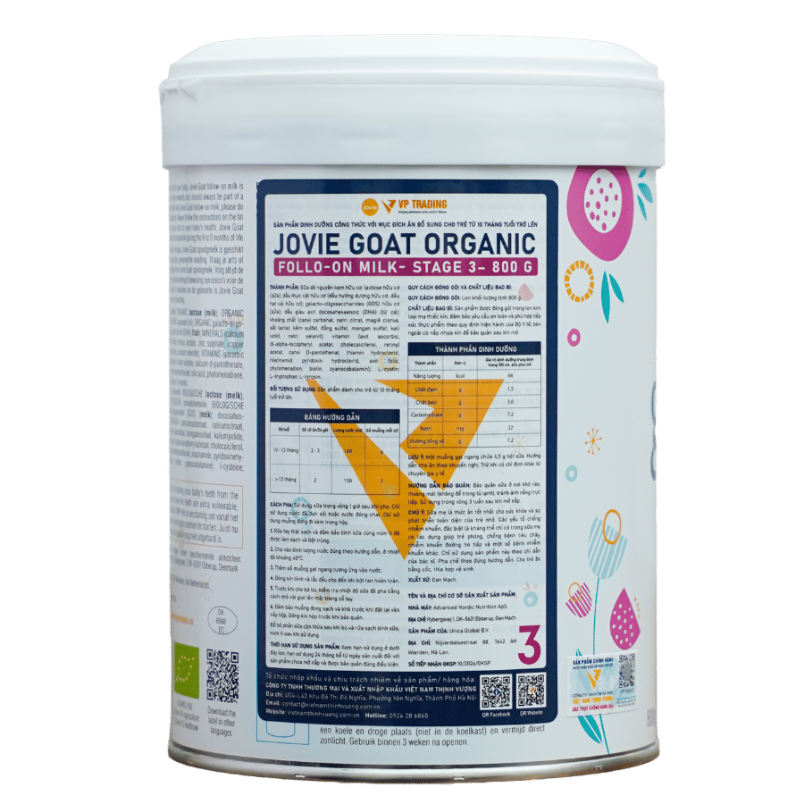 SỮA DÊ JOVIE ORGANIC SỐ 3 (12-36 THÁNG) - Ảnh 4